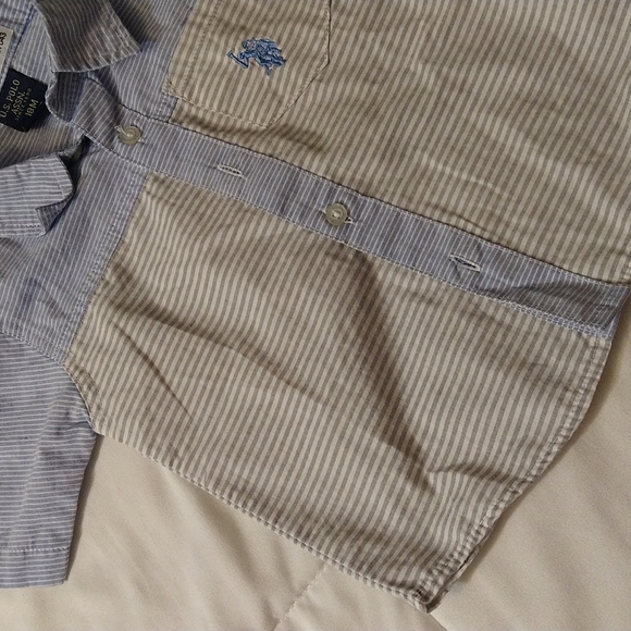 6/$15 Size 18M US Polo Assn. Baby boys Striped button-down shirt - Picture 6 of 11